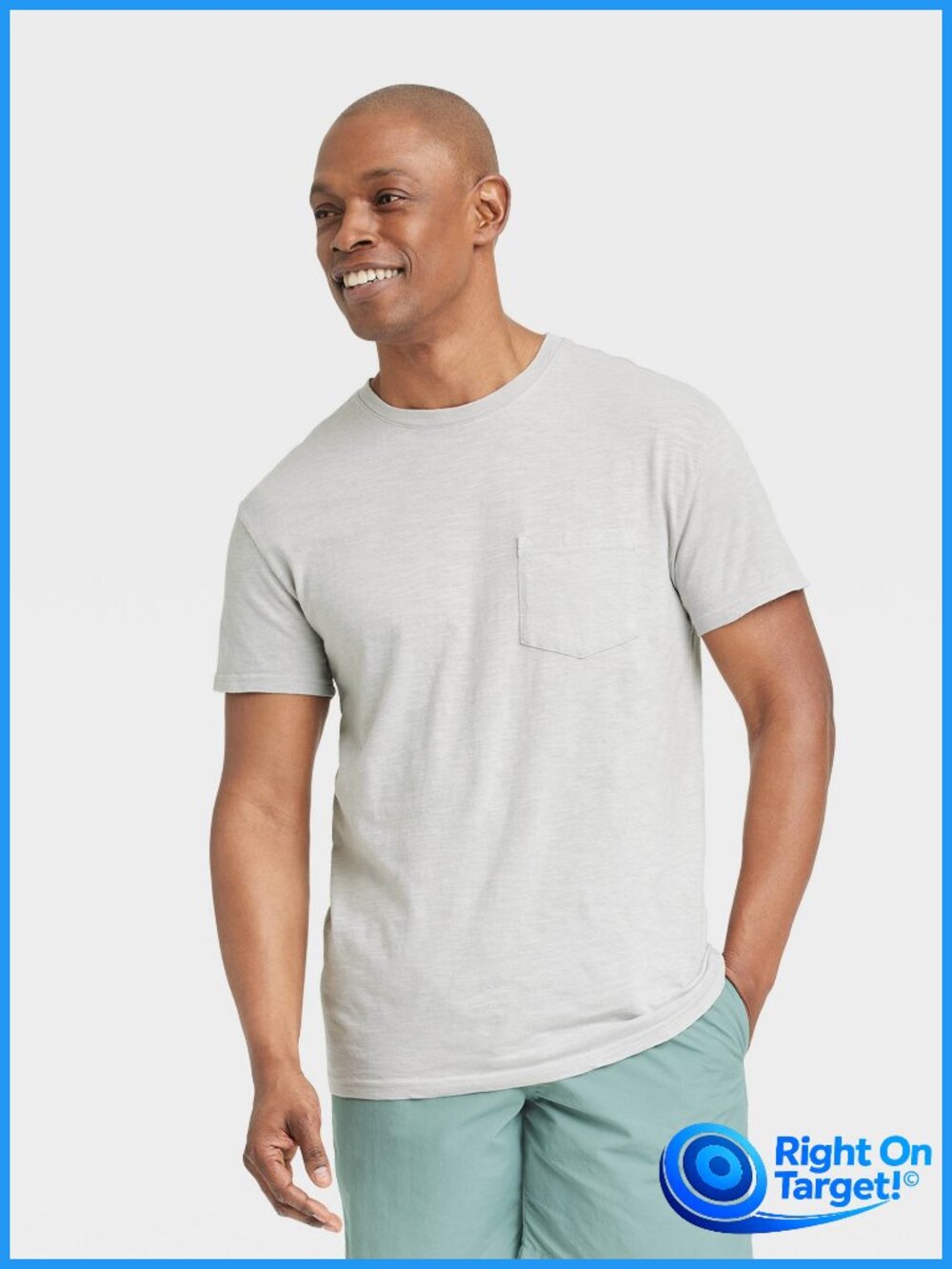 XL - Mens Short Sleeve Crewneck Pocket T-Shirt - Goodfellow Co - Gray